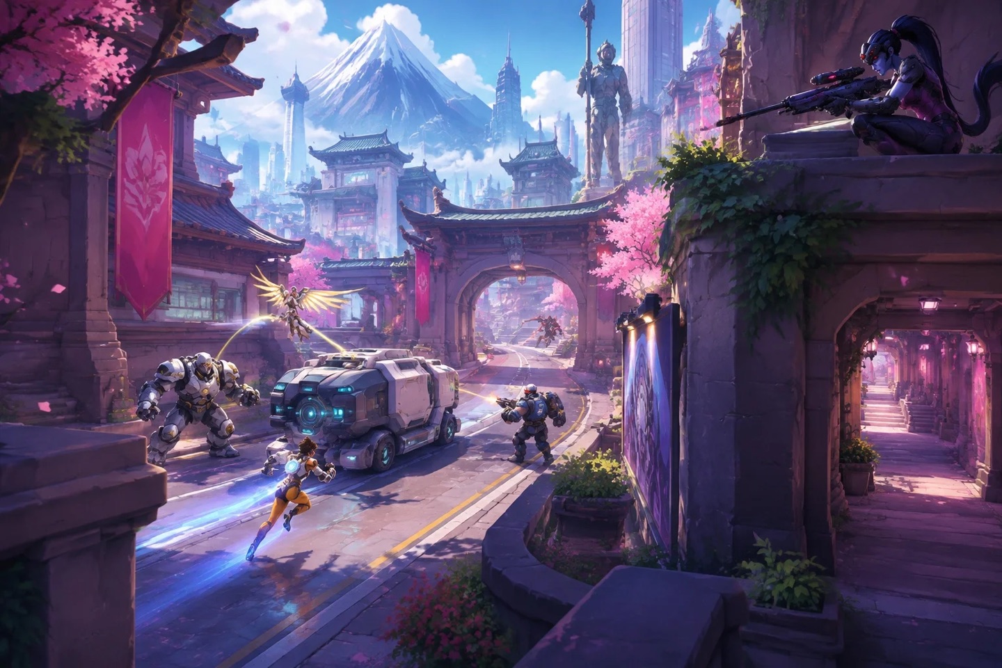 Original Overwatch fan illustration for the Map reading guide