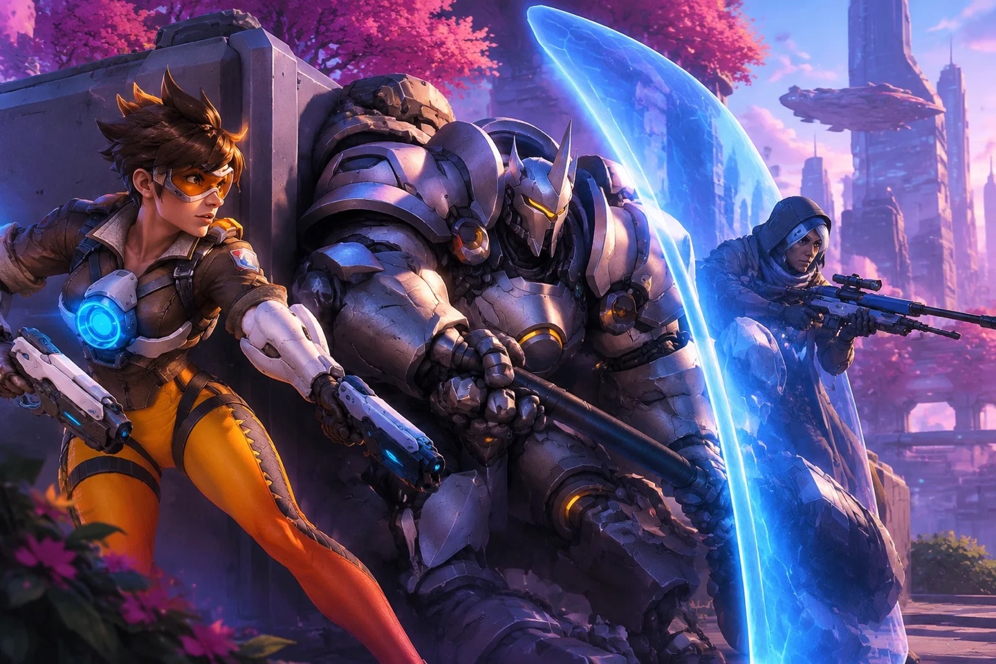 Original Overwatch fan illustration for the Ability timing guide